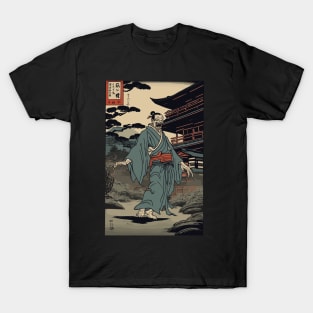 Zombie Japan Horror Vintage Manga T-Shirt